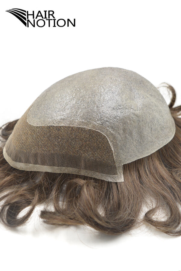 BIO lace front skin hair replacement systems for men