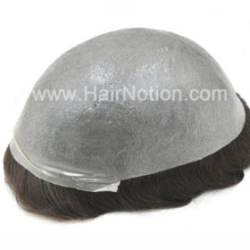 G-STS:0.06-0.08MM Front 1/8" V-Loop Full Skin Mens Wigs for Sale