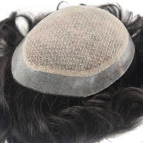 Custom I-LACE: I-lace with PU Base Natural Toupee for Men
