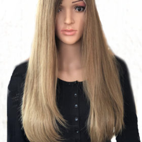 Mona 4x4 Lace Top European Virgin Hair #12/14 Dark Rooted Women's Wig