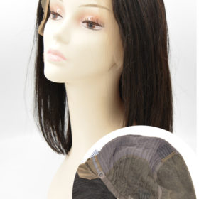 Lace front human hair straight natural black hair wigs for women