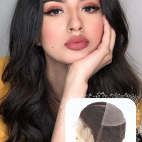 Women's 28 Inch Long Human Hair Full Lace Wigs--Boday wave Wigs for Women