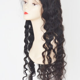 Women's 28 Inch Long Human Hair Full Lace Wigs--Deep Boday Wave Wigs for Women