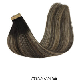 Tape in Hair Extensions Human Hair skin weft hair Tape 20pcs-(T1B/16)P1B#