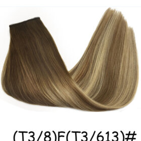 Hairpiece Straight  Hair Extensions with Transparent Line Invisible for Women-（T3/8)F(T3/613)#