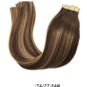 Tape in Hair Extensions Human Hair skin weft hair Tape 20pcs-（T4/27）P4#