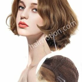 LSM: Women Lace Front Silk Top 12" Human Hair Wig For Women