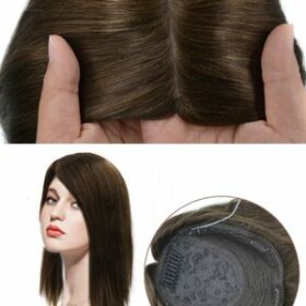 SAURA: Stock Silk Human Hair Topper Half Wig For Women 6#