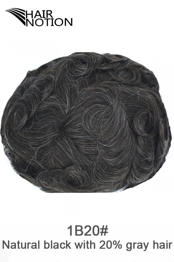 mens gray hair pieces #1b20