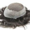 Swiss lace top with skin mens grey wig #1b10