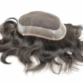 HairNotion Swiss Lace Top With Skin Mens Grey Hair Pieces 8"x10" 1b20#