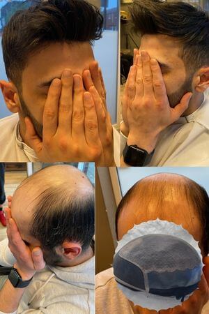 lace front silk top hair system for men