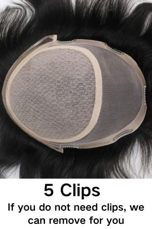 men's toupee with clips