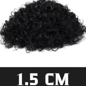 15MM Curls Toupee For Men | 6x8 Inches Real Hair Men's Wigs | High-Quality Hair System