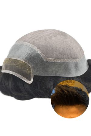 lace front mono toupee for men