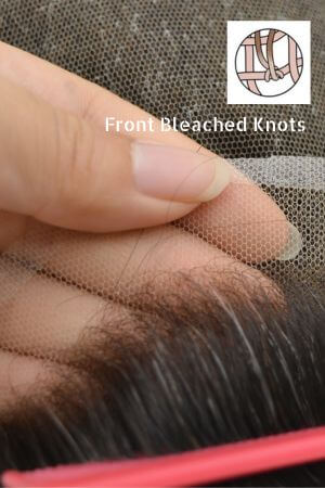 invisible hairline lace front bleached knots