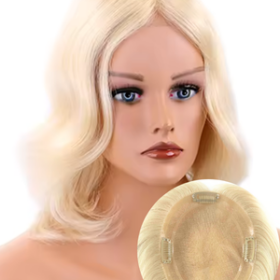CHRM: Mono Top Human hair Toppers | Ladies Hair Toppers | Blonde Hairpiece For Women
