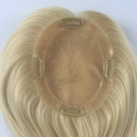 SCHRM: Human Hair Mono Toppers |  5.5"x 6.5" Women Hairpiece | Wiglets For Women #8
