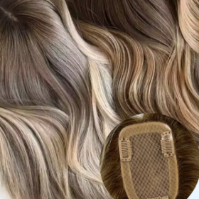 DIVN: Silk Top Women's Hair Wiglets  | Clip In Hair Pieces For Women | 3"X5" Topper