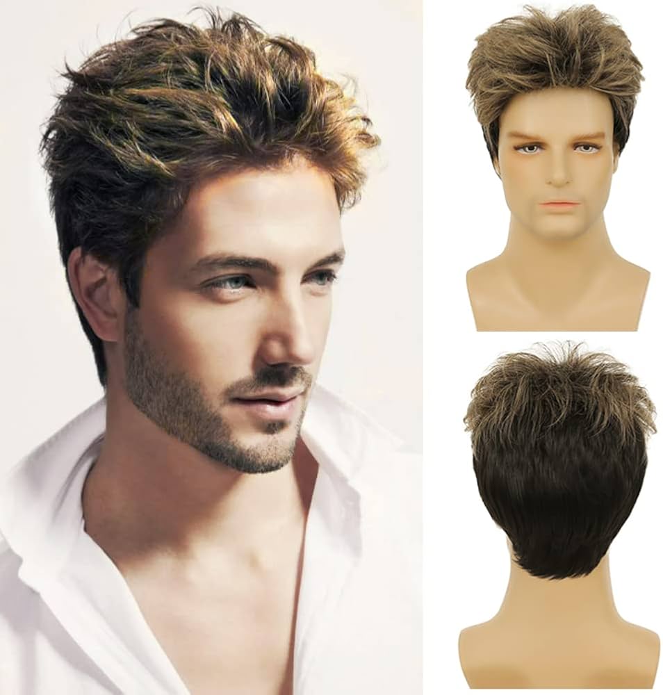 black wig with blonde streak