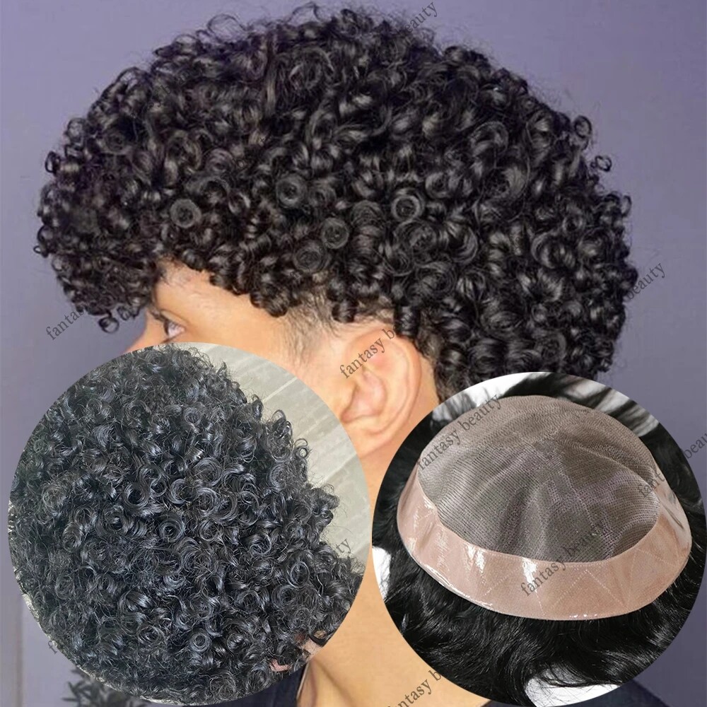 mens long curly wig