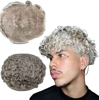 white hair wig male