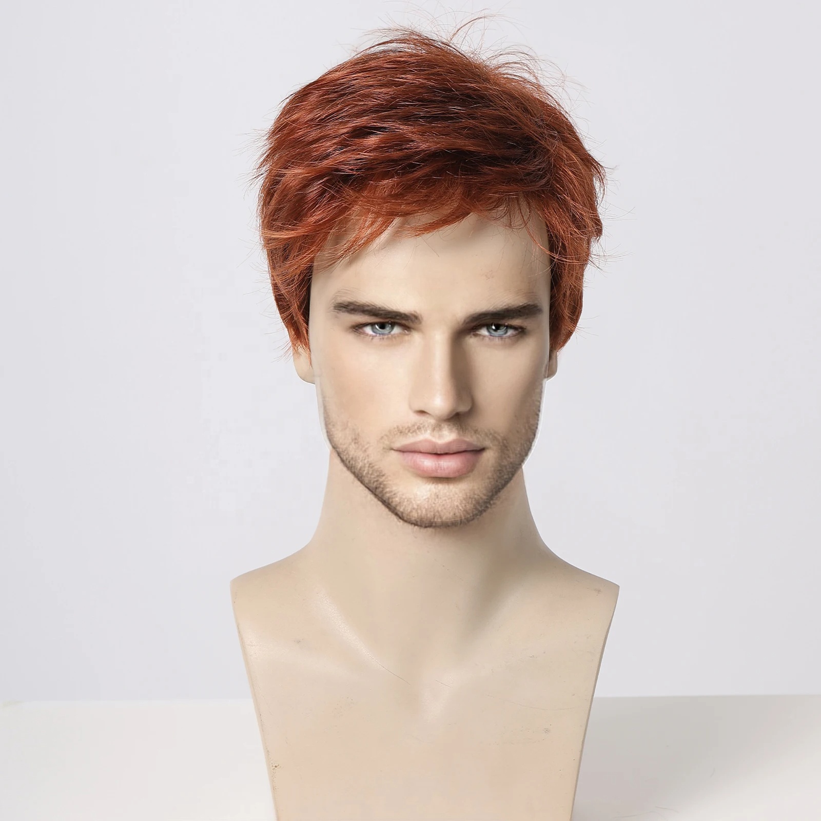 red synthetic wig