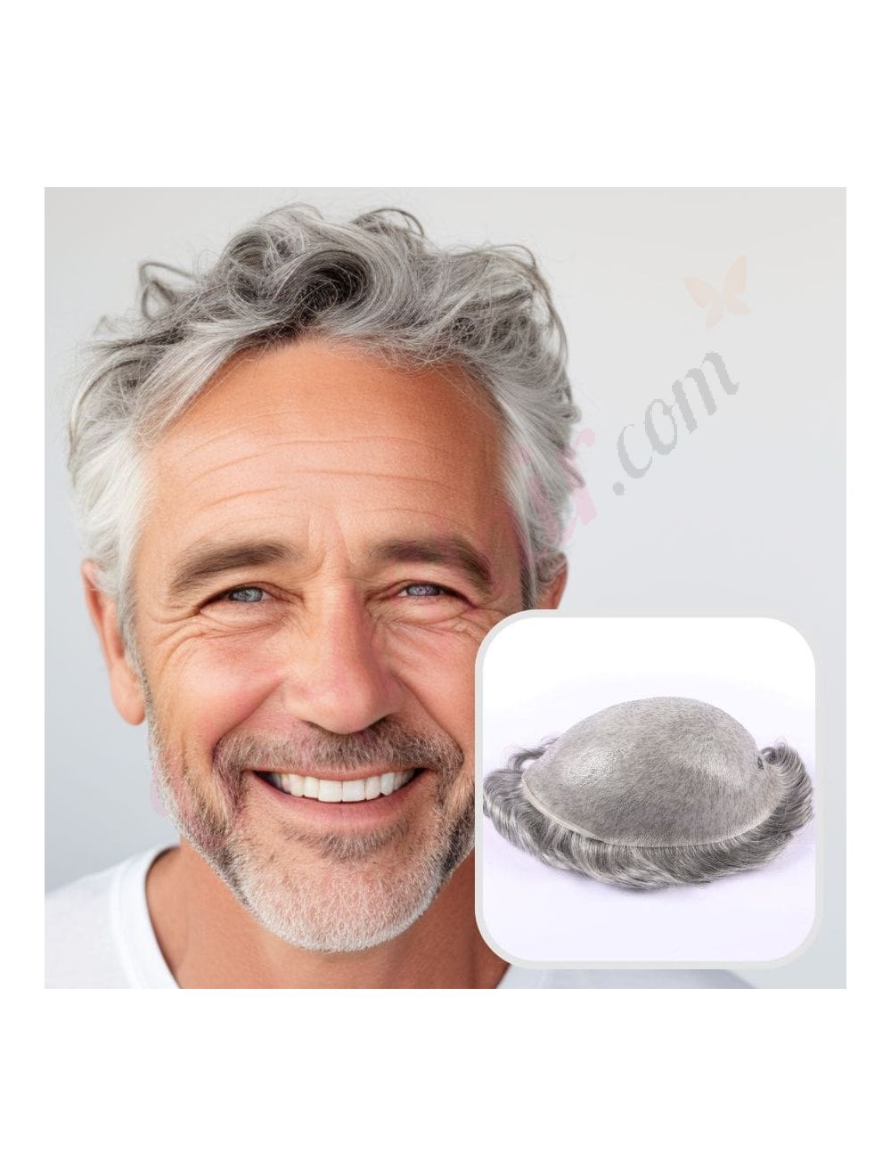 salt and pepper hair topper