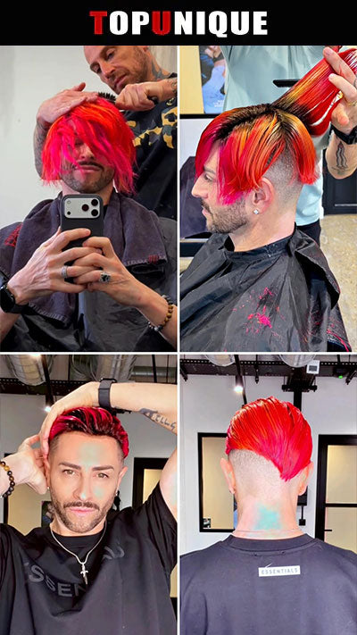 red hair piece
