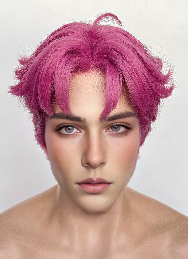 hot pink lace front wig