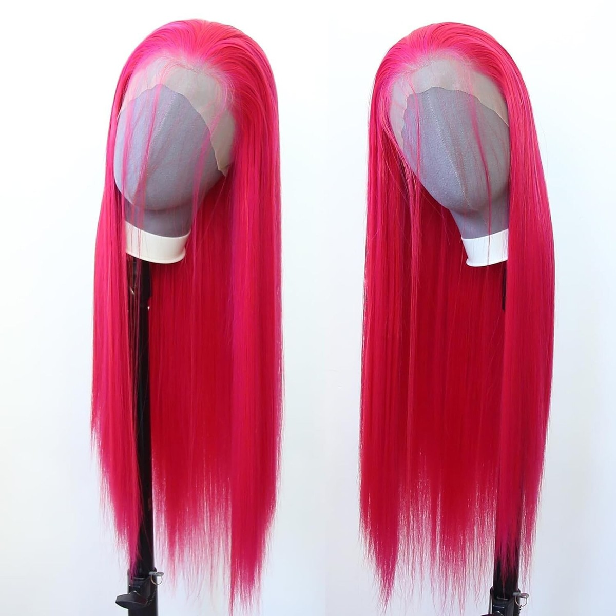 hot pink lace front wig