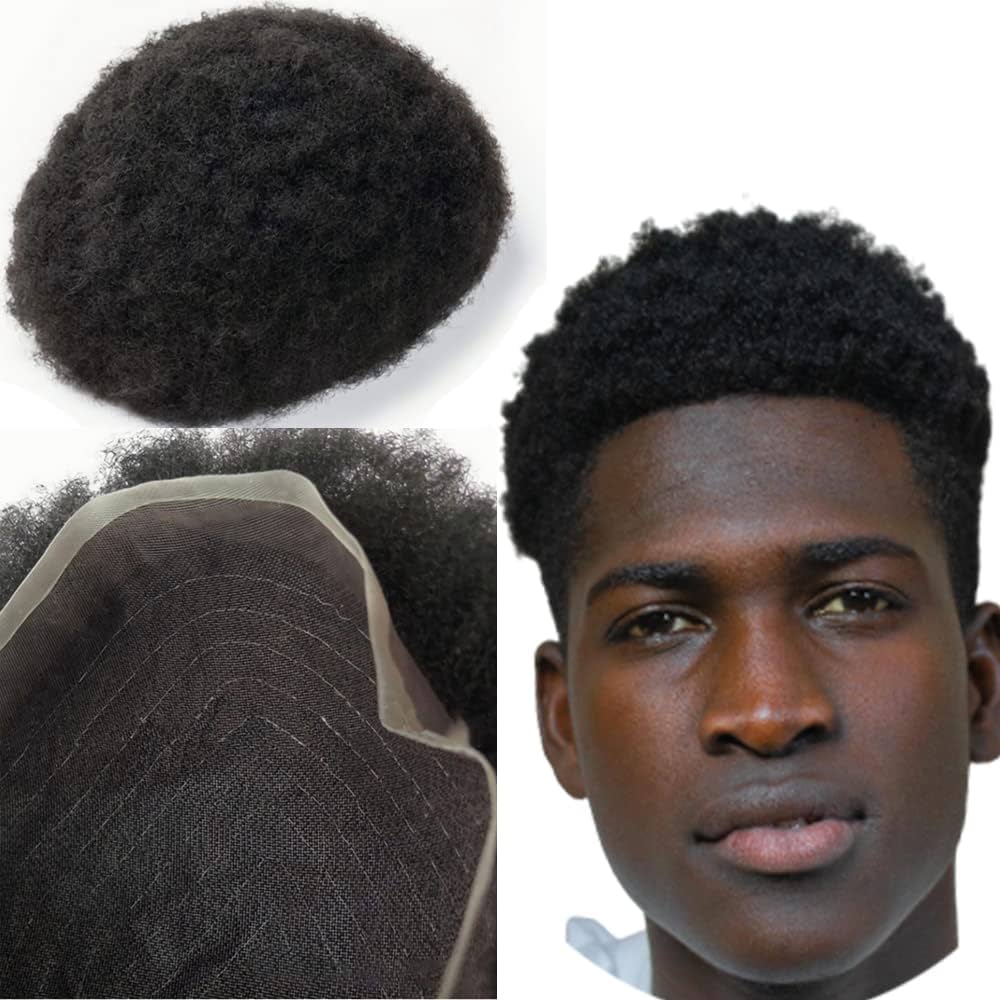Tightly-coiled afro hair system — multiple base options, daily-wear or special occasion.