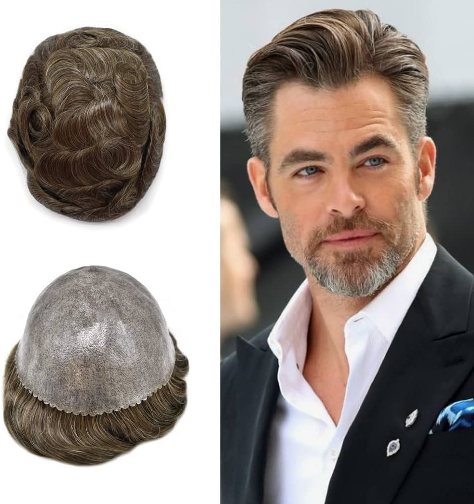 hair system men 10 length and 7 width size