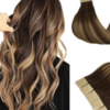 14 inches human hair tape in hair extensions