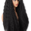 Kinky Straight Synthetic Lace Front Wig – Natural Hairline Long Volume Costume Wig