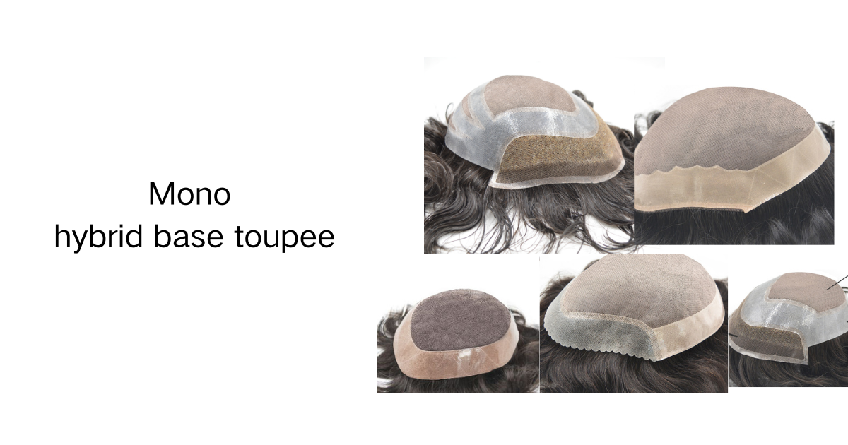 mono hybrid base toupee for men